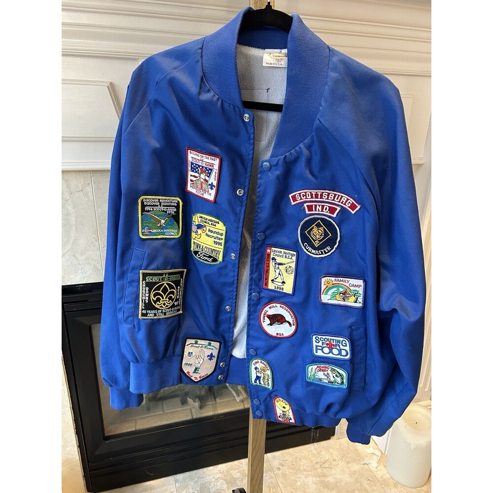 70s Vintage Boy Scouts Windbreaker Jacket College Coach Varsity Outdoors